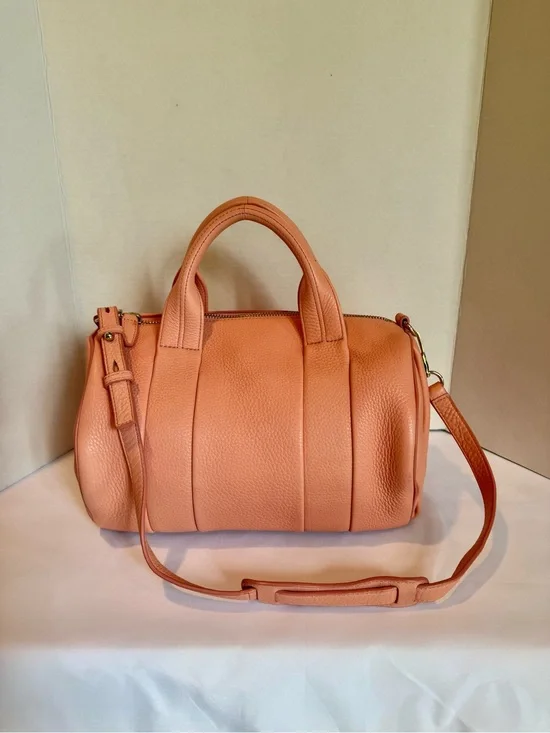 Authentic Alexander Wang Rocco Satchel Blushed Pink Pebbled Leather