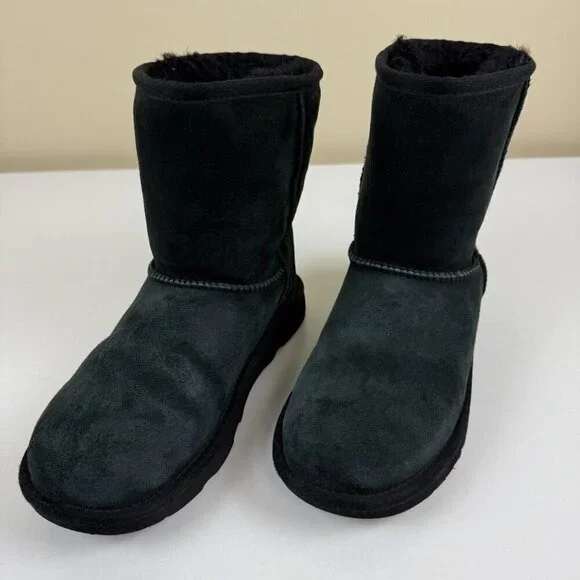EUC UGG Classic Black Short Boots S/N 1017703K