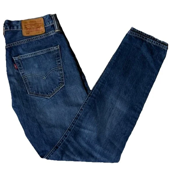 Levi’s 512 Mens 32x32 Slim Taper Jeans Blue Denim Stretch Red Tab 5 Pocket Pants