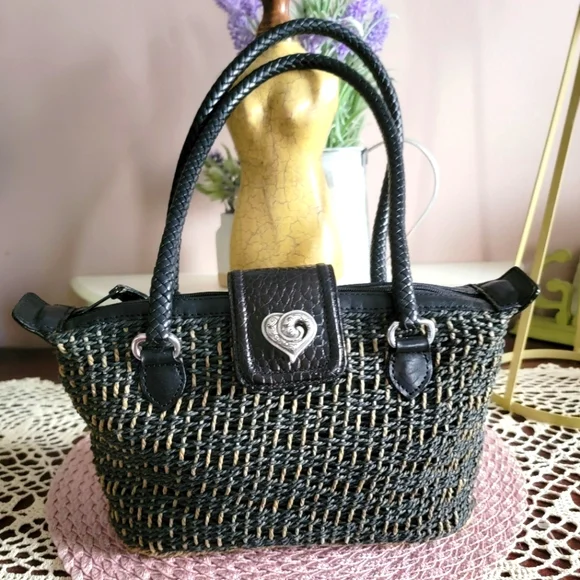 Brighton® Woven Straw Satchel Bag