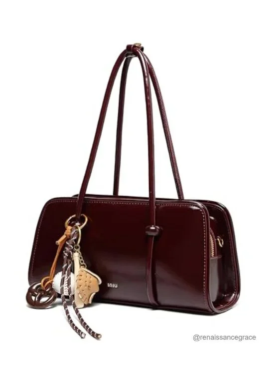 Structured Faux Leather Top Handle Satchel Bag Women's Handbag Crossbody