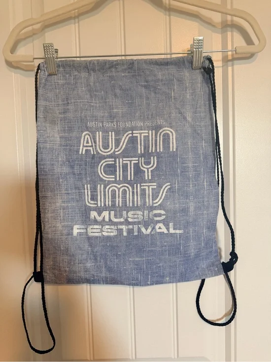 ACL Austin City Limits Music Festival Blue Drawstring Bag