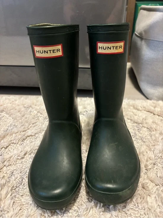 Hunter Kids Forest Green Rain Boots