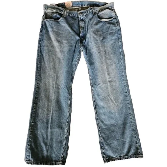 Levi's 559 Jeans Straight Leg Relaxed Fit Medium Wash Blue Denim Mens 42x30 NWT
