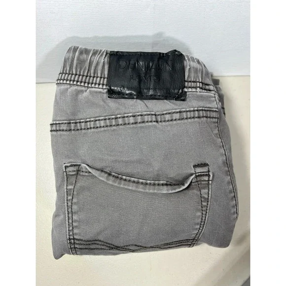 Levi Denizen Mens 28x27 Joggers Grey Pants Elastic Waist Drawstring Slim Taper