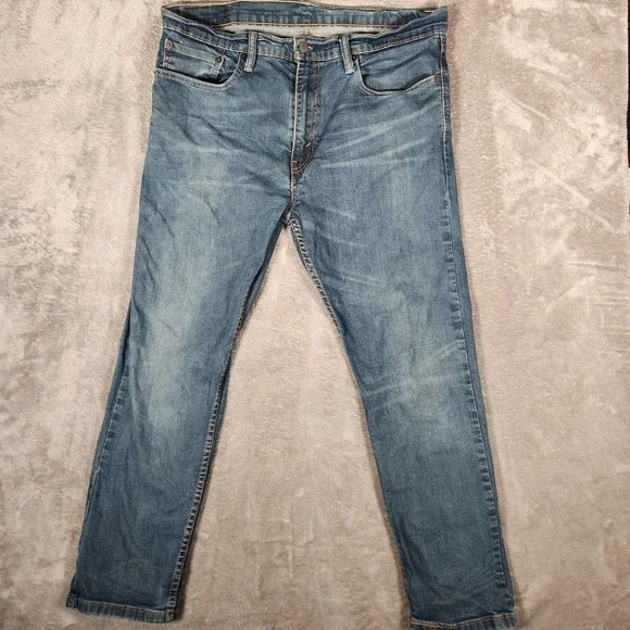 Levi's Jeans Mens 36x30 502 Regular Taper Blue Denim Stretch 29507-0004 EUC