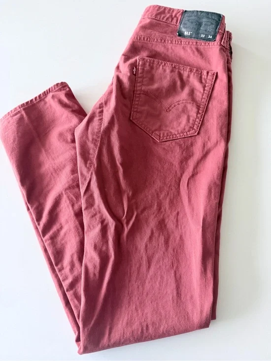 Mens Red Slim Jeans 511