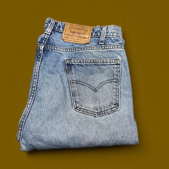 Levi’s 505 Vintage Orange tab Light Wash Jeans