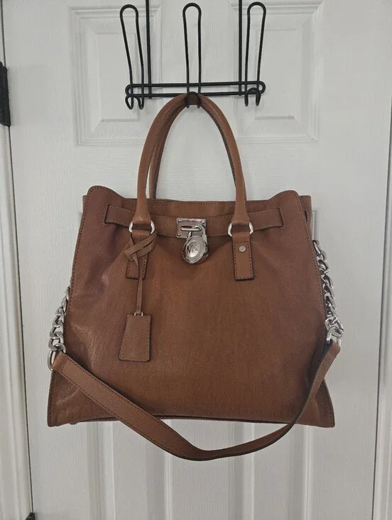 EUC MICHAEL Michael Kors Hamilton Large Soft Leather Satchel/Tote