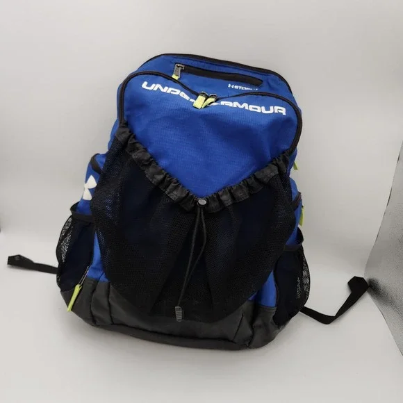 Under Armour Backpack Unisex One Size Blue Storm 1 Laptop Mesh Ball Pocket