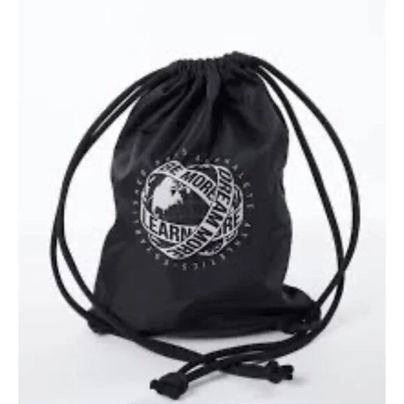 Alphalete Athletics Classic Drawstring Global Impact String Backpack Black