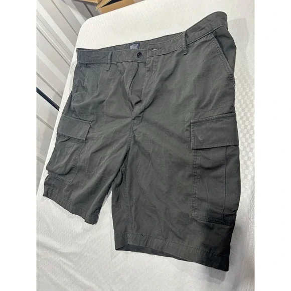 Levis Mens Cargo‎ Shorts W42 Dark Gray Ripstop Cotton Utility Multi Pocket 23251