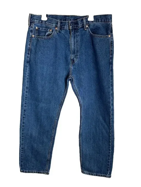 Levi's 505 Jeans Mens 38x30 Regular Fit Straight Leg Denim Cotton Medium Wash