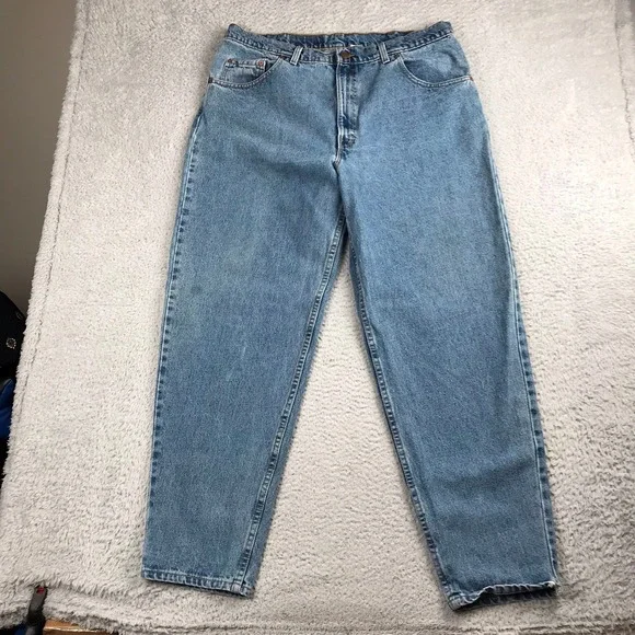 Levis 560 Jeans Mens 40(39x32) Blue Loose Fit Tapered Leg Light Wash USA Vtg 90s