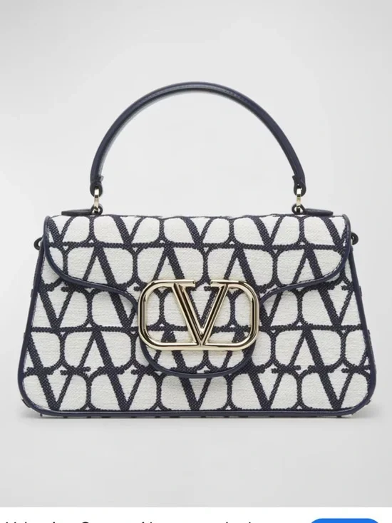 NWT Valentino Iconographe V Logo Boston Top Handle Bag