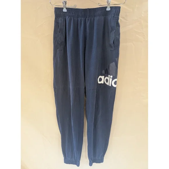 Adidas Mens‎ Navy Blue Sweatpants Joggers Athletic Sportswear Logo