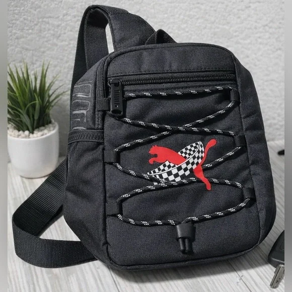 PUMA Sling Backpack crossbody‎ small messenger bag black unisex one size
