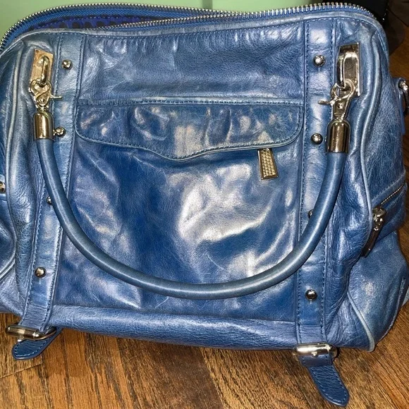 Rebecca Minkoff blue leather Cupid satchel