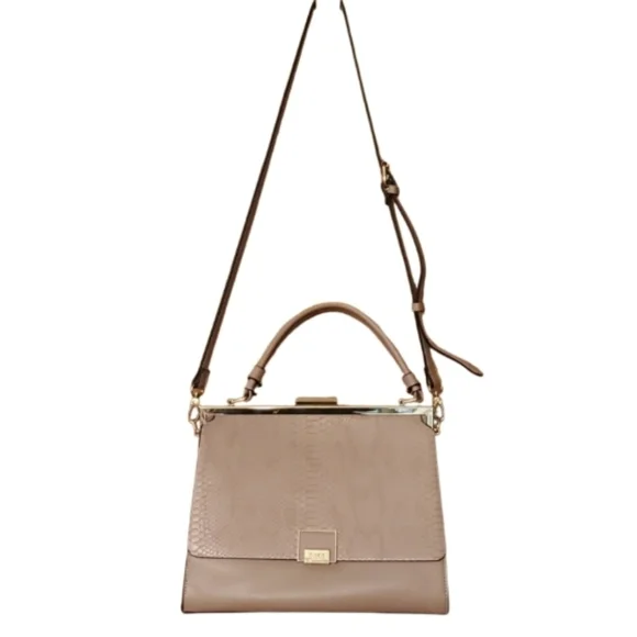 Dune London Light Mauve Pink Convertible Snakeskin Look‎ Handbag
