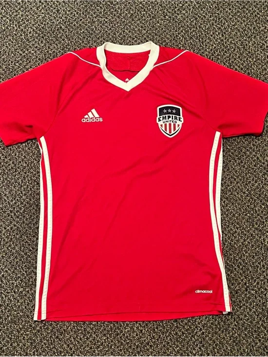 adidas Men’s Red Empire United Soccer Jersey with White Trim