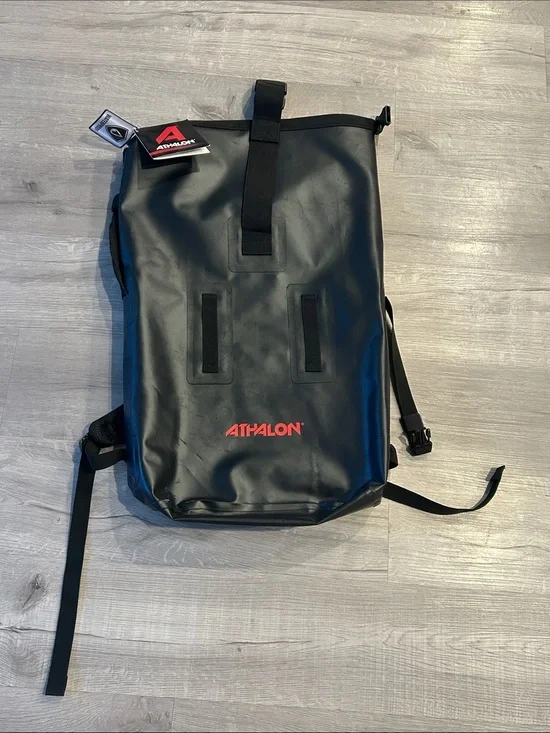 ATHALON | Waterproof Dry Roll-Top Backpack - Black