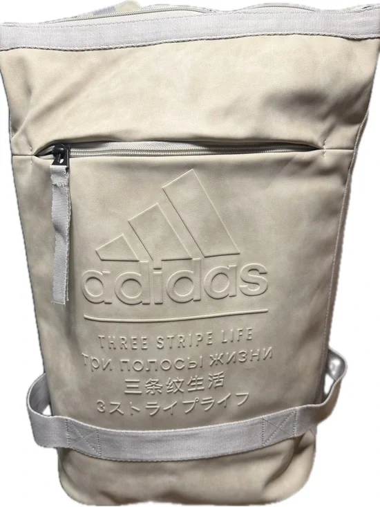 adidas unisex Cream Leather-like Backpack