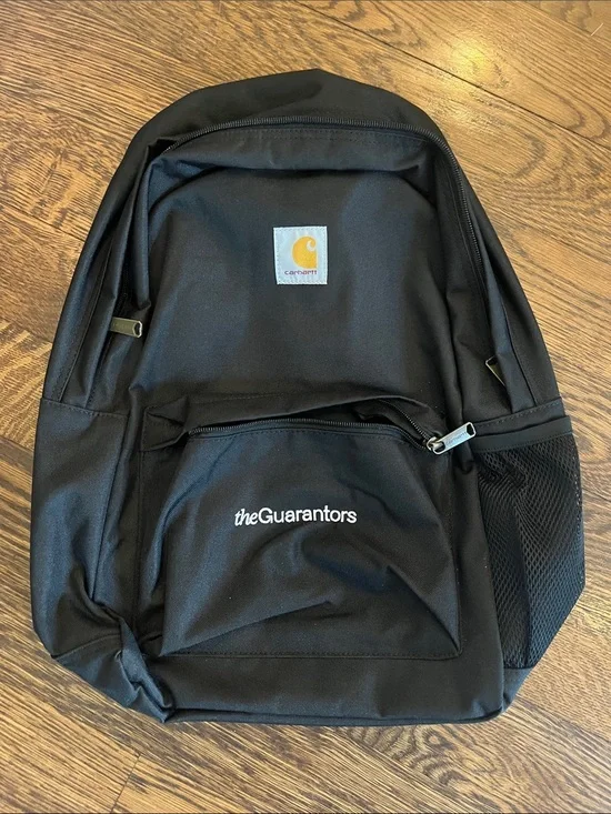 Carhartt Black Backpack with Yellow Logo Patch new