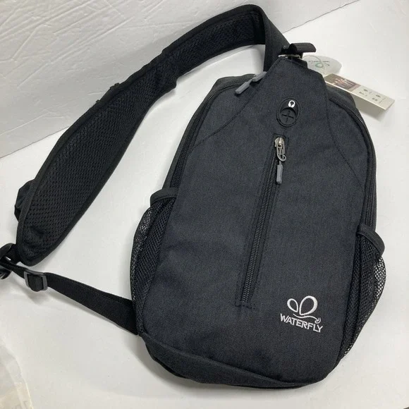 WATERFLY Sling Bag Chest Pack Crossbody Backpack for Women Men Travel Hiking