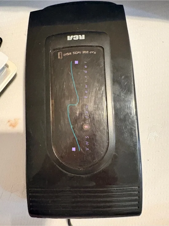 RCA Black VHS Tape Rewinder - Fast, Reliable Rewind