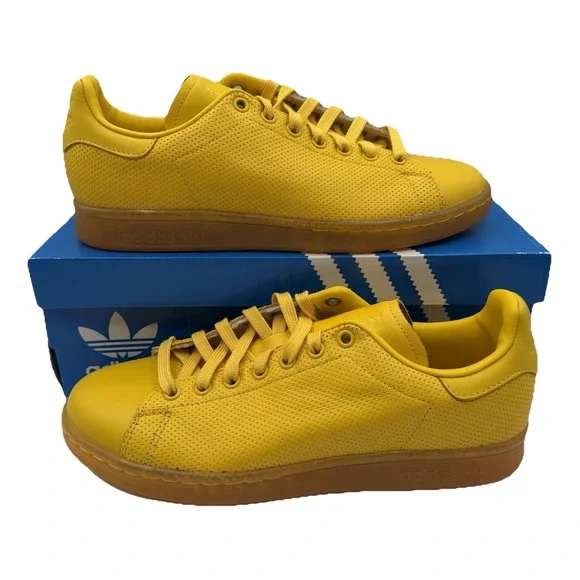 Adidas Stan Smith Adicolor Shoes Mens Sz 9 Yellow Sneakers Originals S80247