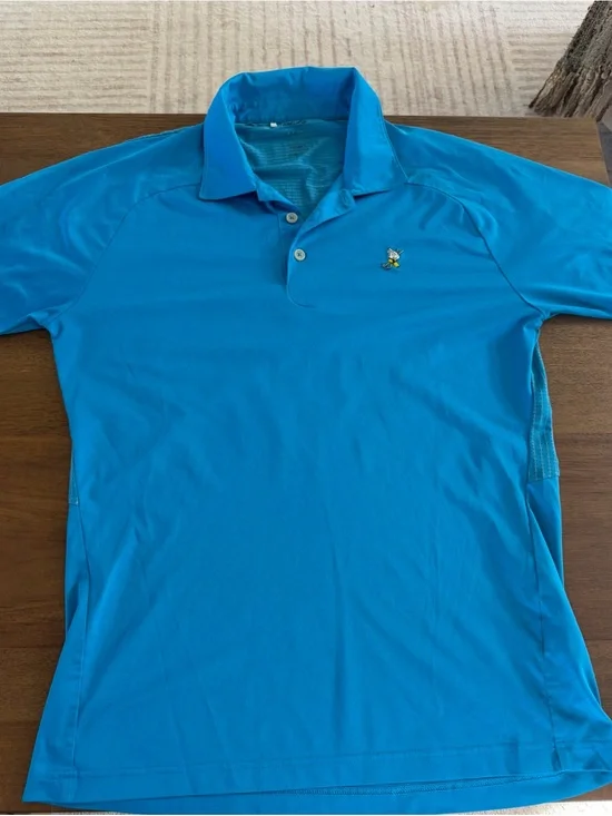 Winged foot club golf polo adidas blue large