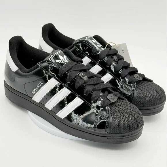Adidas Superstar II 'Black Patent Leather' / Size 13 Mens / JR7313