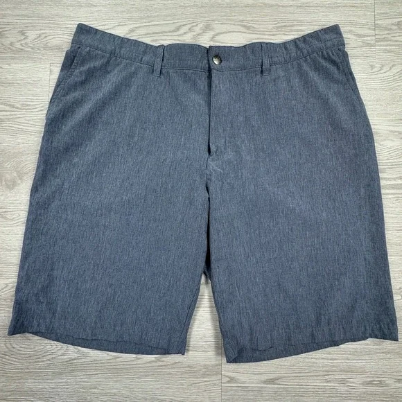 Adidas Men's Golf Shorts Ultimate365 Heathered Blue Size 40 Stretch Performance