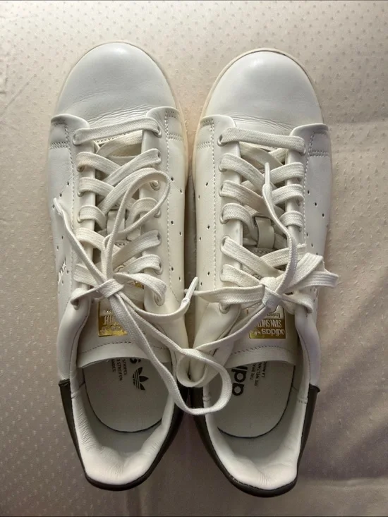 adidas stan smith Lux off white and olive leather