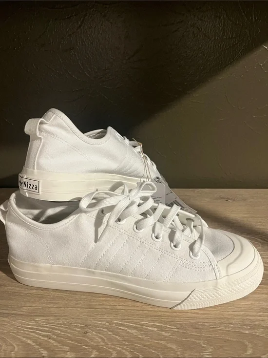 Men’s Size 9.5 Adidas Originals Nizza RF - “Triple White” Colorway