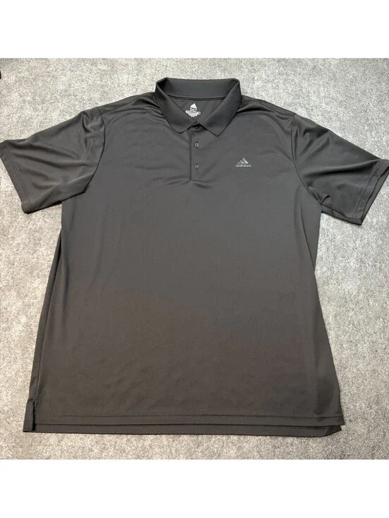 Adidas Primegreen Mens 3XLT Black Performance Golf Polo Shirt Big Tall