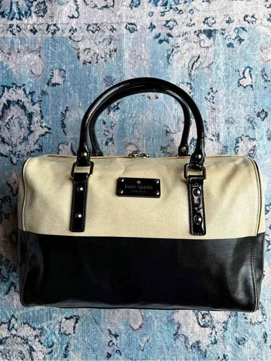 kate spade Black & Cream Two-Tone Satchel
