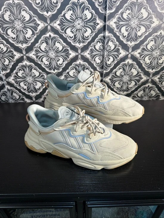 Adidas Adiprene Men’s Chunky Sneakers in Beige and Light Blue