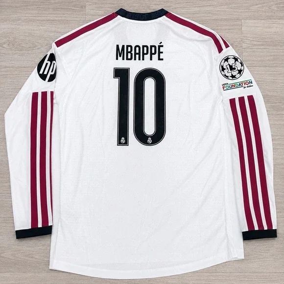 NWT Real Madrid 26/27 MBAPPE  10 Long Sleeve Home Jersey  Player Version Size XL