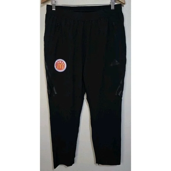 NEW Adidas McDonald's All American Basketball Pants Men L Black Joggers Gym‎