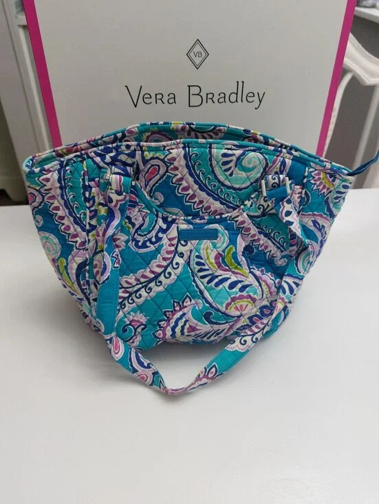 Vera Bradley Glenna Satchel Waikiki Paisley NWT