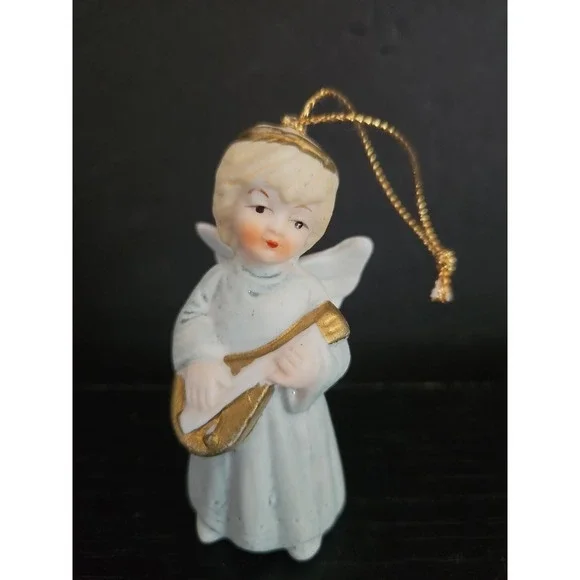 Vintage Guardian‎ Angel Ornament Porcelain