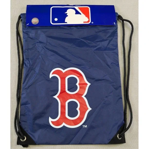 Boston Red Sox Backpack Blue New School Drawstring Sack Travel One Size Boys MLB