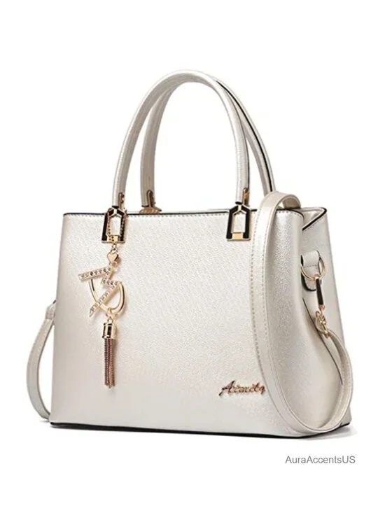 PU Leather Satchel Tote Bag Women Top Handle Shoulder Crossbody