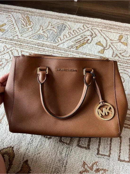 Michael Kors Cognac Saffiano Leather Tote Satchel