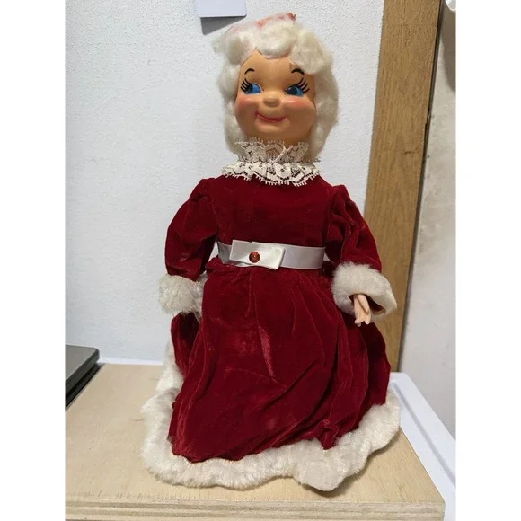 Soap Bottle Mrs Clause Plastic Face Christmas Decor Handmade