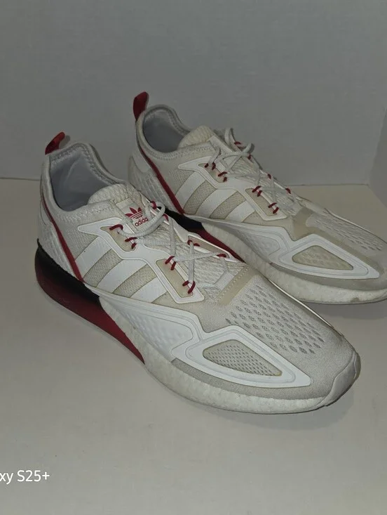 Adidas ZX 2K Boost Sneakers White And Red Size 13