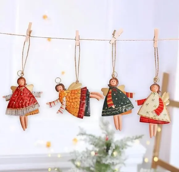 4 WickedAF Angel Themed Christmas Ornaments