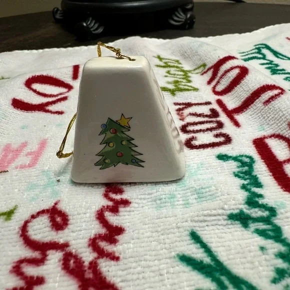 Christmas Tree Ceramic Bell Ornament
