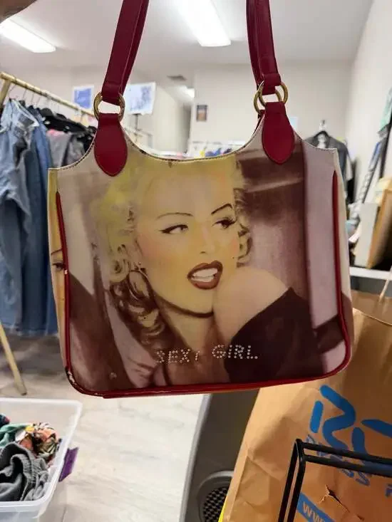Vintage Anna Nicole'Sexy Girl' Rhinestone Graphic Shoulder Bag